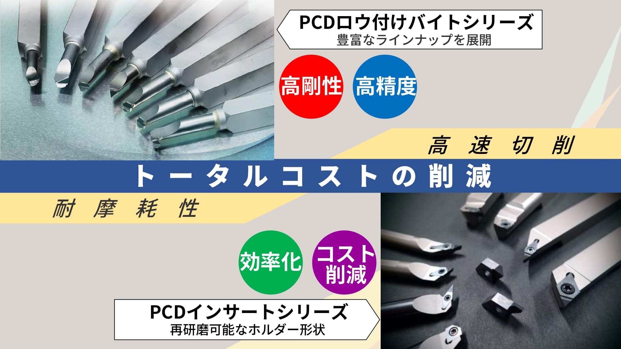 PCDロウ付けバイト／インサートシリーズ
